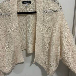 Lightweight Urban Outfitters Cream Cropped Cardigan